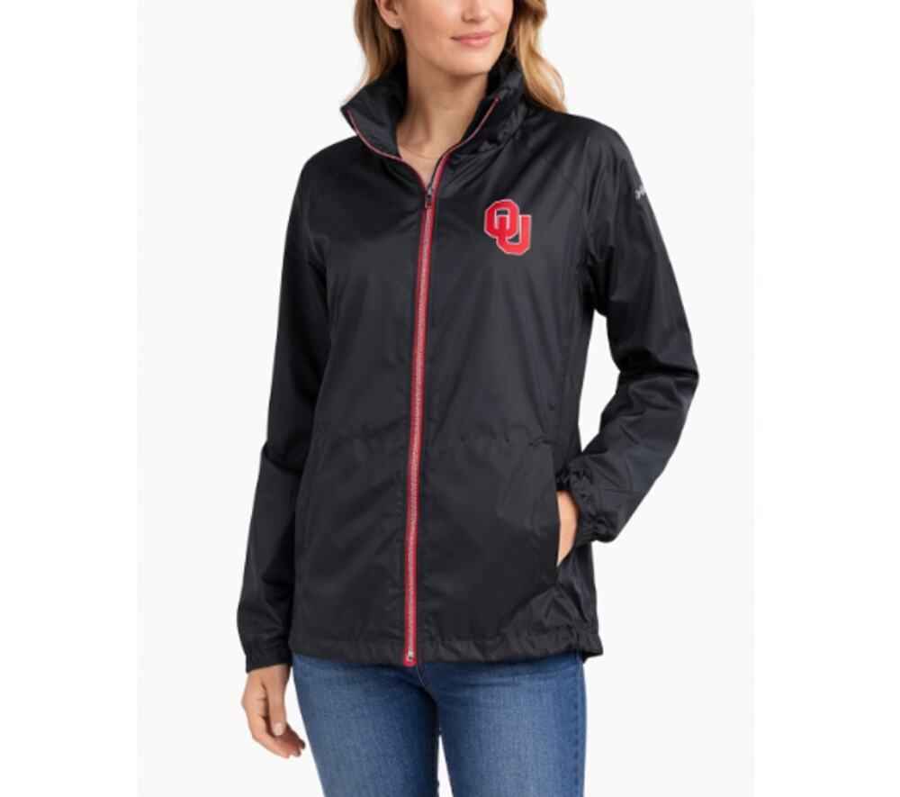 New Columbia Women’s Black Zip Windbreaker Switchback Jacket Size XL